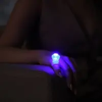 Световой аксессуар &laquo;Кольцо синее&raquo;, 3&times;2.2 см, батарейки AG13&times;3 (в комплекте), свечение RGB