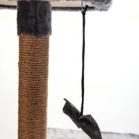 Комплекс для кошек с когтеточкой, 3х-уровневый, 34 х 34 х 105см, темно-серый