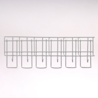 Подставка для зонтов настенная, с крючками, металл, 6,4&times;13&times;39 см, белая