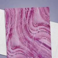 Тетрадь 48 листов в клетку Calligrata &laquo;Листья&raquo;, обложка мелованная бумага, серые листы, МИКС