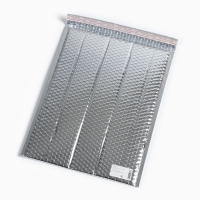 Пакет упаковочный пупырчатый, с  клапаном и клеевым слоем,32х40+4 см,п/э, 3 слоя, металлизир