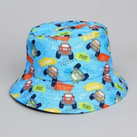 Панама детская для мальчика &laquo;Машинки&raquo;, цвет голубой, р-р 52-54
