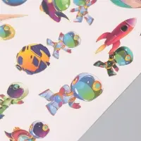 Набор бумажных наклеек для декора &laquo;Космонавты&raquo;, 2 листа, 20&times;15 см