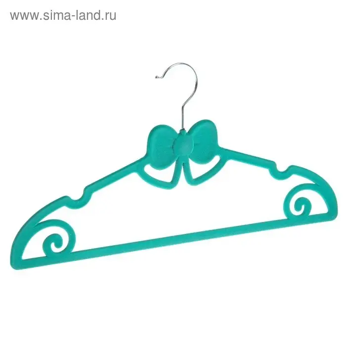 Плечики для одежды &laquo;Бант&raquo;, размер 44-46, флокированное покрытие, цвет МИКС