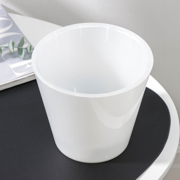 Кашпо для орхидей со вставкой, 1,6 л (1 л), d=16 см, h=14,5 см, цвет белый перламутр Кашпо для орхидей со вставкой, 1,6 л (1 л), d=16 см, h=14,5 см, цвет белый перламутр