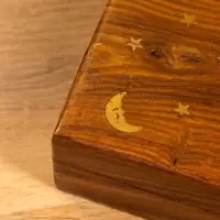 Шкатулка "День и ночь" 18х13х6 см, дерево шишам