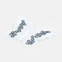 Термоаппликация &laquo;Бабочка&raquo;, с пайетками, 5&times;6.5 см, фасовка 10 шт., белая