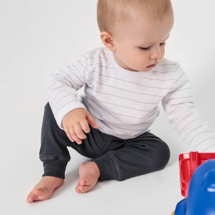 Штанишки детские MINAKU: Basic Line BABY, цвет графитовый, рост 62-68