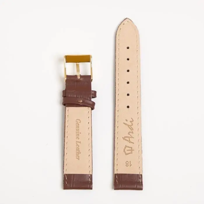 Ремешок для часов, мужской, 18 мм, запряжник 75 мм, горт 115 мм, натуральная кожа
