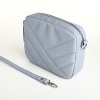 Сумка женская на молнии, цвет голубой