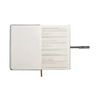 Ежедневник недатированный формат А5, с хлястиком, 112л, линия, пвх, Узор Серый