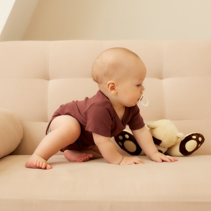 Боди детское MINAKU, цвет коричневый, рост 74-80 см