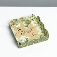 Коробка для печенья, кондитерская упаковка с пластиковой крышкой, &laquo;Пчёлка&raquo;, 10.5 х 10.5 х 3 см