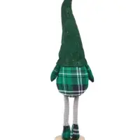 Фигура текстиль &laquo;Гном в зелёном&raquo; 54 см, 1 LED, от батареек AG13&times;3, свечение тёплое белое