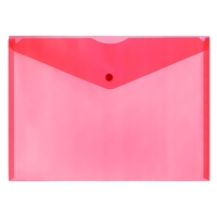 Набор папок-конвертов на кнопке 5 штук, А4, 150 мкм, Calligrata Standard, прозрачные, красные Набор папок-конвертов на кнопке 5 штук, А4, 150 мкм, Calligrata Standard, прозрачные, красные