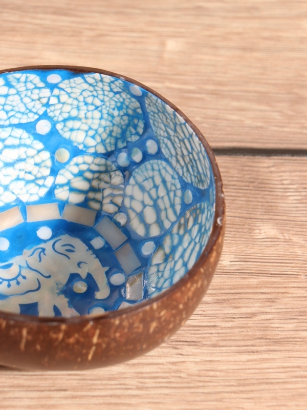 Чаша "Слон" 14х14х6 см, кокос