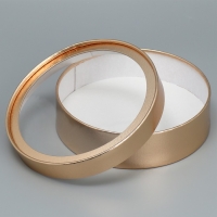 Коробка для макарун, кондитерская упаковка тубус с окном, «Золото» 20 х 20 х 5 см Коробка для макарун, кондитерская упаковка тубус с окном, «Золото» 20 х 20 х 5 см