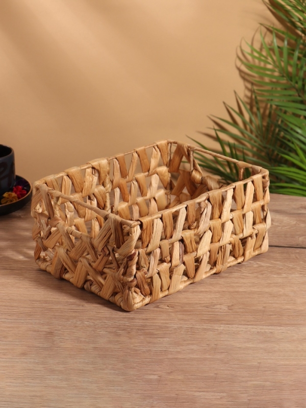 Корзина плетеная 26x19x12 см, водный гиацинт