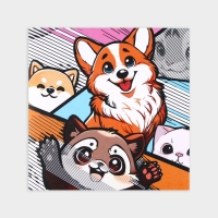 Раскраска-антистресс по полоскам &laquo;Яркие животные&raquo;, 21 х 21 см