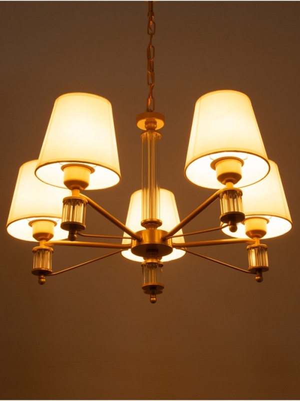 Люстра 1091/5GD 40Вт Е27 золото 60х60х38-78 см BayerLux