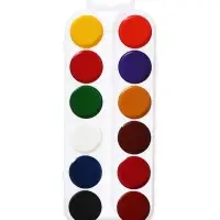 Акварель Calligrata, 12 цветов, без кисти, картон