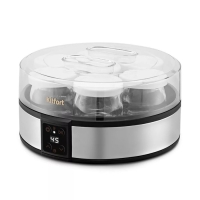 Йогуртница Kitfort КТ-6363, 20 Вт, 180 мл, 7 ёмкостей, стекло, серебристо-чёрная