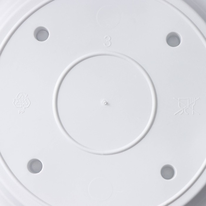 Горшок для цветов с поддоном &laquo;Сильвер ЭКО&raquo;, 1.9 л, d=18 см, белый