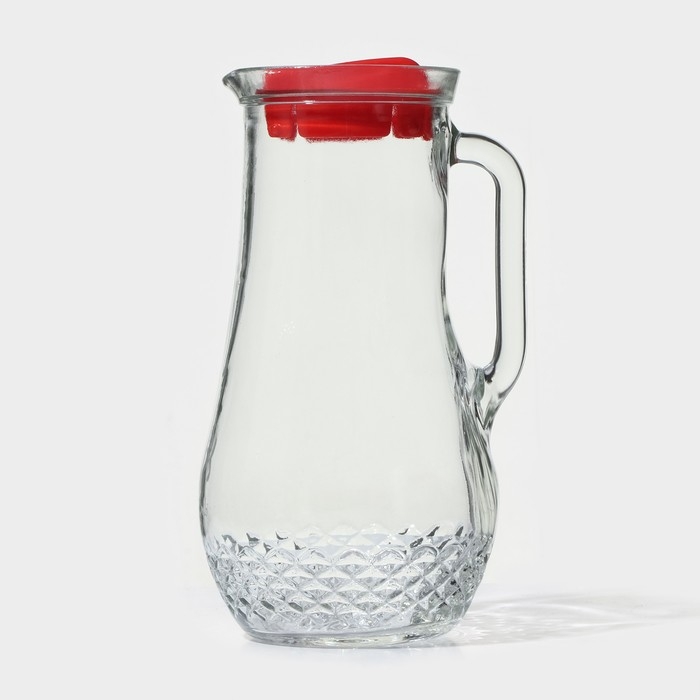 Кувшин &laquo;Крист&raquo;, стеклянный, 1200 мл, крышка МИКС