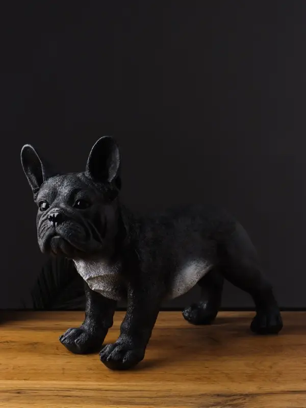 Фигура гипс &laquo;Французский бульдог&raquo;, 14&times;34&times;25 см, чёрный