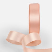 Лента атласная двухсторонняя №0714 25мм*25&plusmn;1м персиковый пух TR