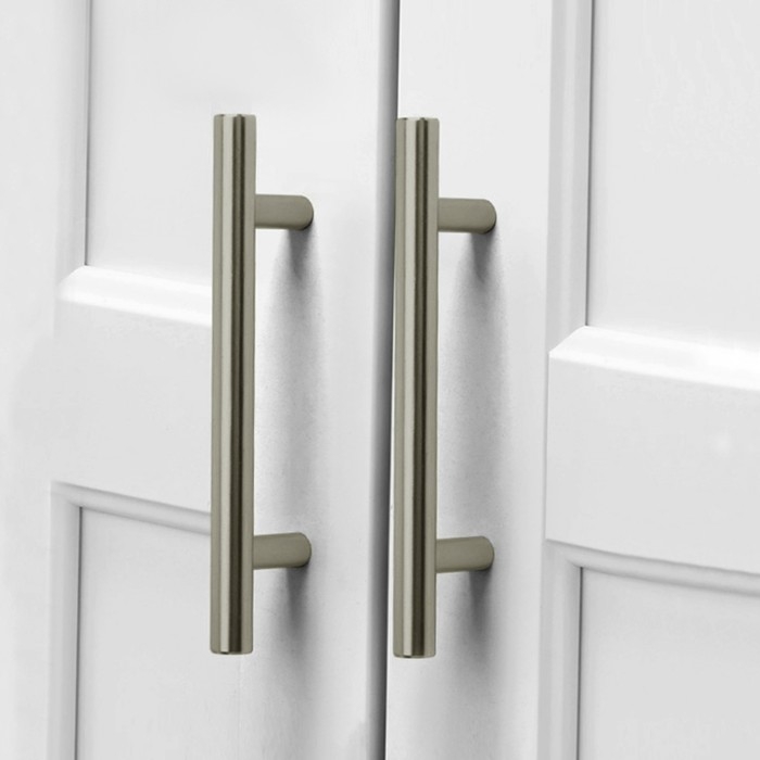 Ручка-рейлинг, d=10 мм, м/о 96 мм, цвет сатиновый никель