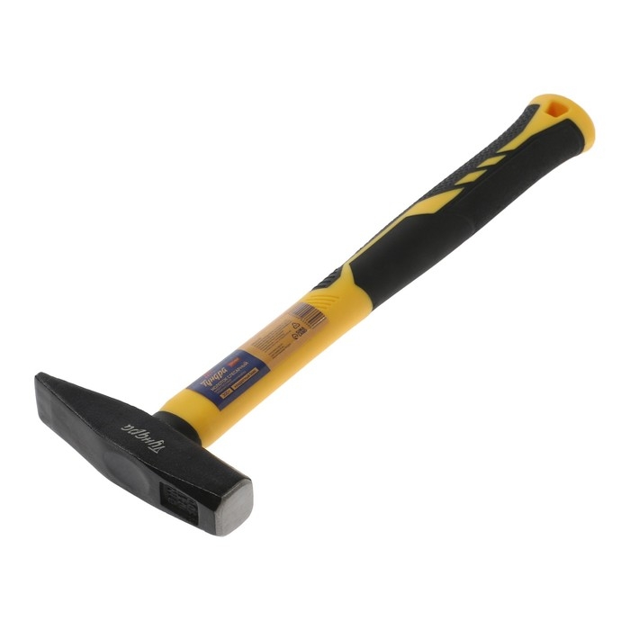 Молоток слесарный ТУНДРА ПРОФИ, квадратный боек, фиберглассовая 3К рукоятка, 300 г Молоток слесарный ТУНДРА ПРОФИ, квадратный боек, фиберглассовая 3К рукоятка, 300 г