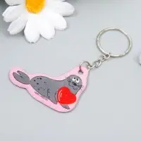 Брелок для ключей на кольце &laquo;Тюлень с сердечком&raquo;, EVA, 5&times;4 см