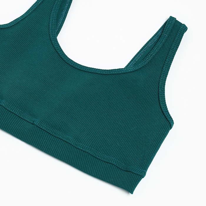 Топ женский укороченный Mist Old School размер 42, цвет зелёный