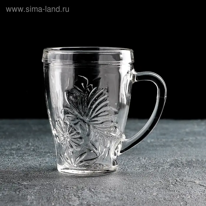 Кружка стеклянная &laquo;Грация. Цветок&raquo;, 300 мл