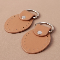 Петля пришивная для сумки, с полукольцом, пара, 8 × 4,5 см, цвет бежевый/серебряный Петля пришивная для сумки, с полукольцом, пара, 8 × 4,5 см, цвет бежевый/серебряный