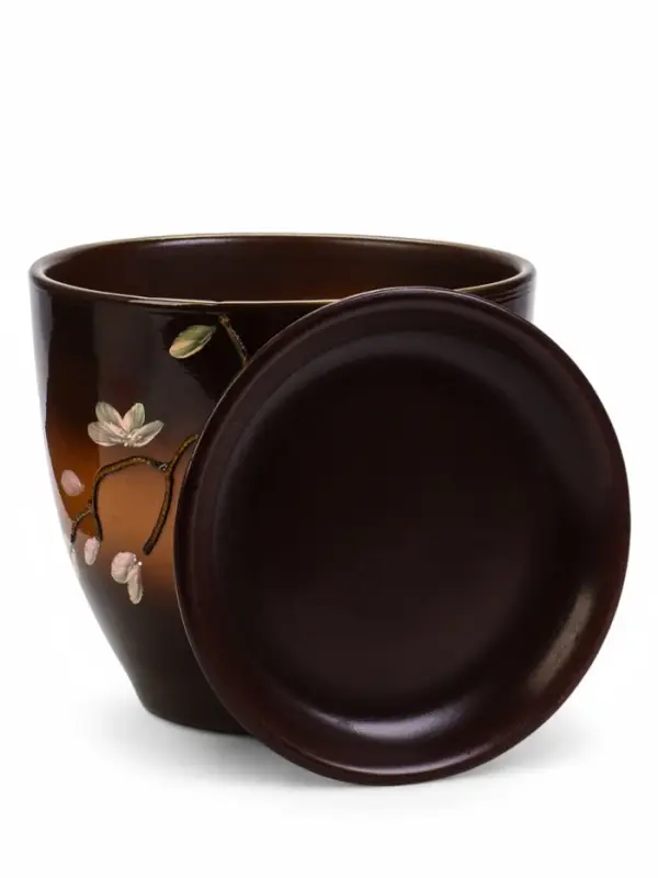 Горшок цветочный поддоном  5 л,  керамика, Миндаль (М)