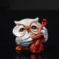 Фигура "Сова с виолончелью" 5.7х5.1х6.2 см