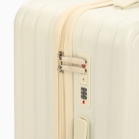 Чемодан 24", PС, 42*27*66, отд на молнии, код замок, 4 колеса, белый
