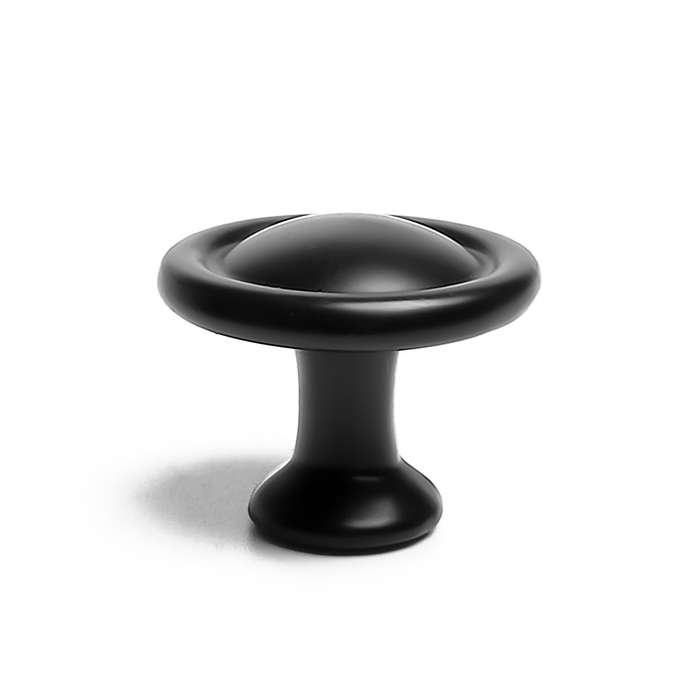 Ручка кнопка ТУНДРА РК044BL, черная, 8 шт TMP