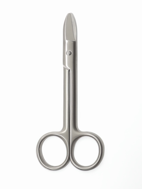 Ножницы педикюр прямые 8*20мм/11,8*5см серебр зип пакет QF