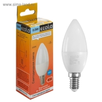 Лампа светодиодная Ecola "свеча", Е14, 8 Вт, 6000 К, 220 В, 103х37 мм Лампа светодиодная Ecola "свеча", Е14, 8 Вт, 6000 К, 220 В, 103х37 мм