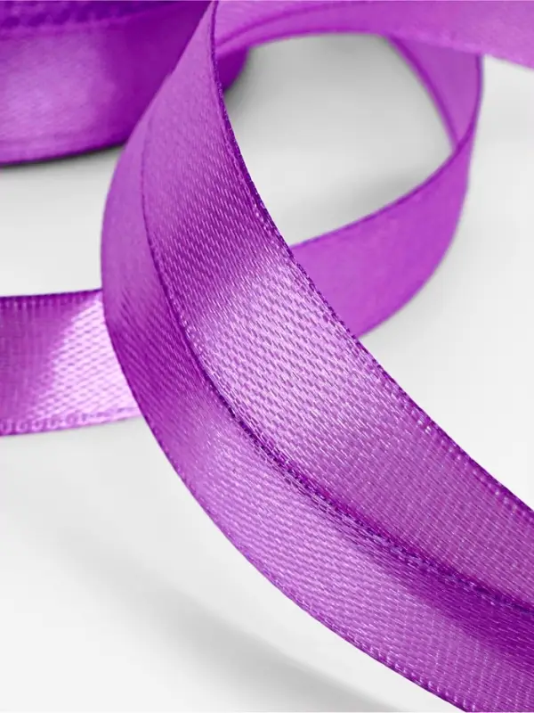 Лента атласная, 12 мм, 23&plusmn;1 м, фиолетовая №46