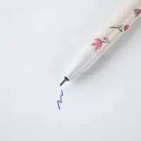 Ручка пластик пиши-стирай с колпачком "Ты-цветочек", синяя паста, гелевая 0,5 мм