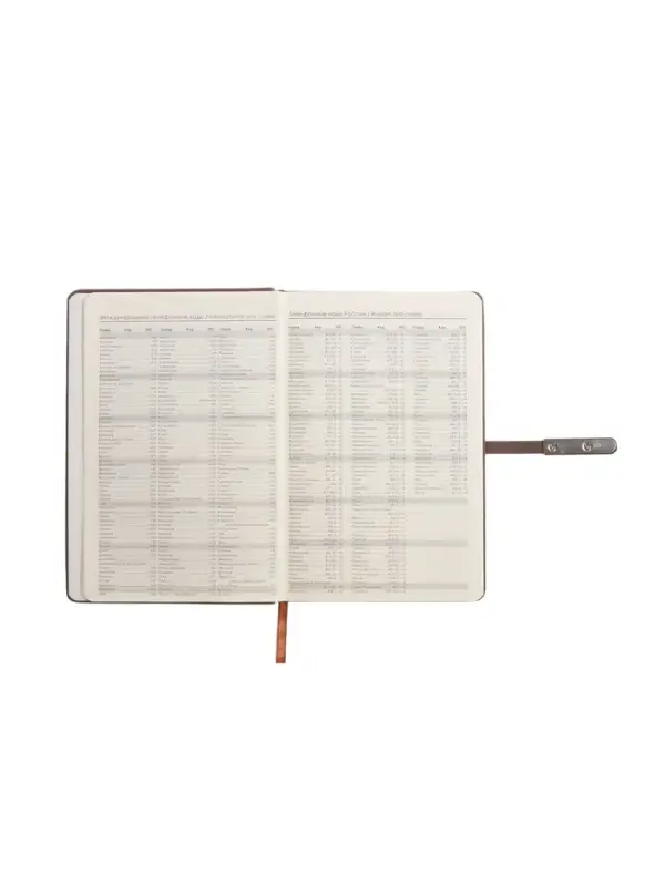 Ежедневник недатированный формат А5, с хлястиком, 112л, линия, пвх, Узор Коричневый