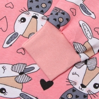 Пижама для девочки "Зайки", цвет розовый, рост 116 Пижама для девочки "Зайки", цвет розовый, рост 116