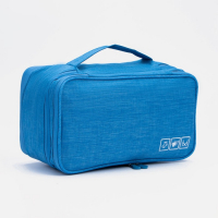 Косметичка, 3 отдела на молниях, цвет ярко синий Косметичка, 3 отдела на молниях, цвет ярко синий