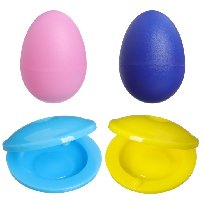 Набор погремушек &laquo;Перкуссионные маракасы: яички, кастаньеты&raquo;, 4 шт., цвет МИКС, Крошка Я