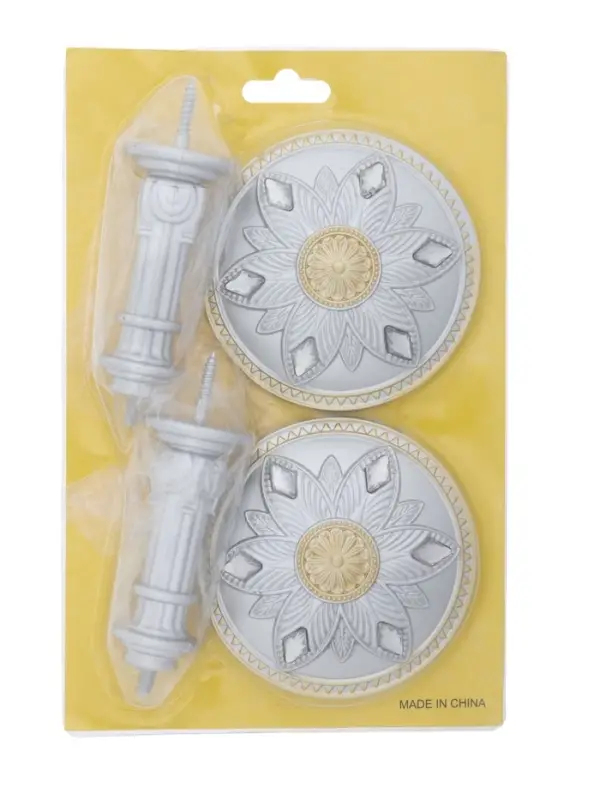 Крючок для штор CAPPIO KS032, d=98 мм, цвет серебро с золотом, 2 шт