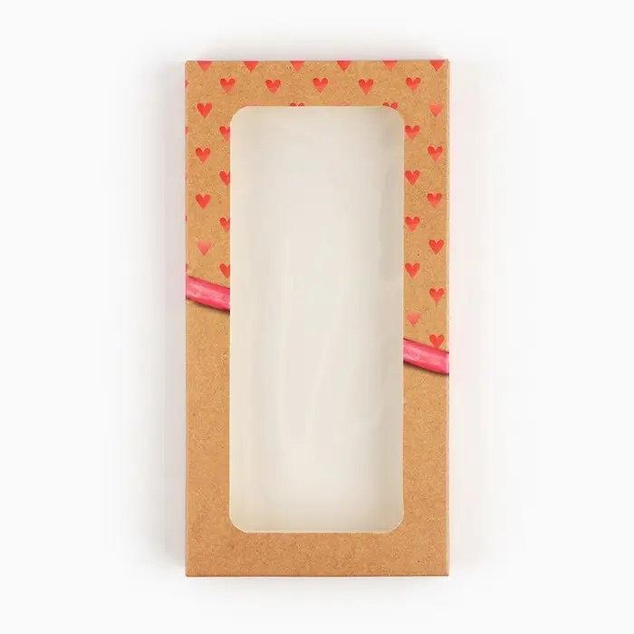 Коробка для шоколада &laquo;Только для тебя&raquo;, с окном, 17.3 х 8.8 х 1.5 см